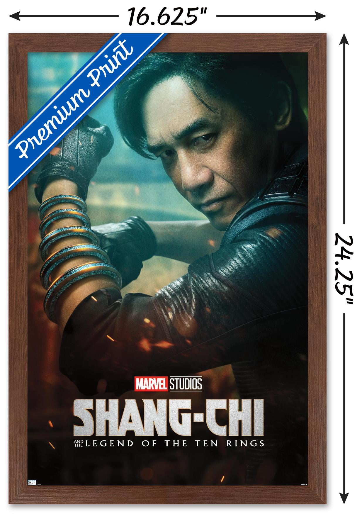 Marvel Shang-Chi and the Legend of the Ten Rings - WenWu One Sheet Wall Poster, 14.725" x 22.375", Framed