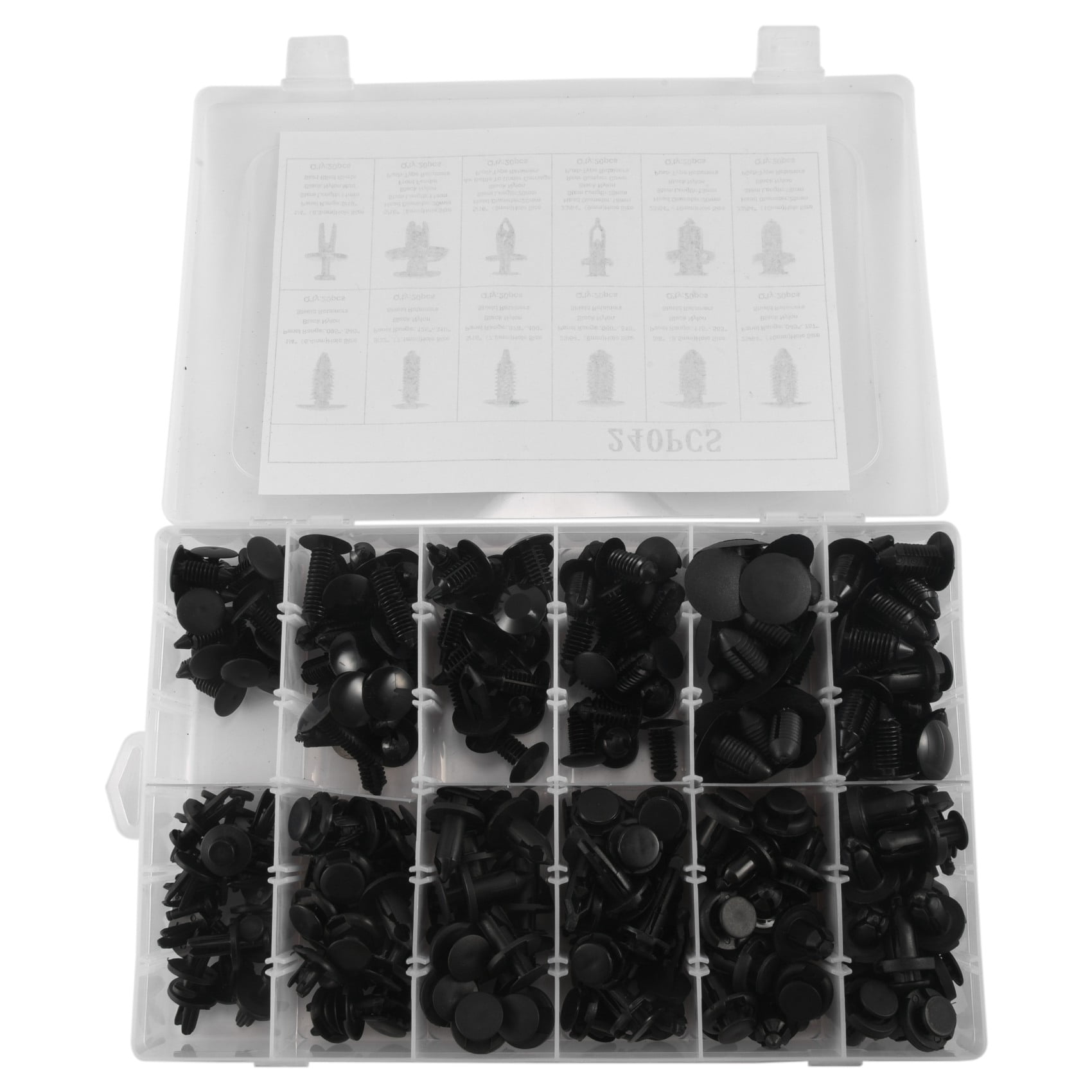 19 Most Popular Sizes Auto Push Pin Rivets Set Uolor 456 Pcs Car Retainer Clips & Plastic Fasteners Kit with Fastener Remover Bumper Door Trim Panel Clips Assortment 