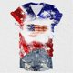thumbnail image 2 of Camiseta de Manga Corta con Cuello en V Impresa para el Día Del Independiente, Camisetas con Cuello en V para las Mujeres, 2 of 4