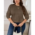 thumbnail image 3 of Drvitor Plus Size Sweaters for Women Crew Neck Basic Solid Color Lightweight Fall Sweater Pullover Tops, Sizes XL-5XL, 3 of 7