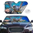 thumbnail image 2 of Daiia Sea Turtle Swims Windshield Sun Shade for Car SUV Truck (Small ), Car Sun Shade Windshield, Car Shades for Front Windows, Sunshade for Car Windshield, 2 of 7