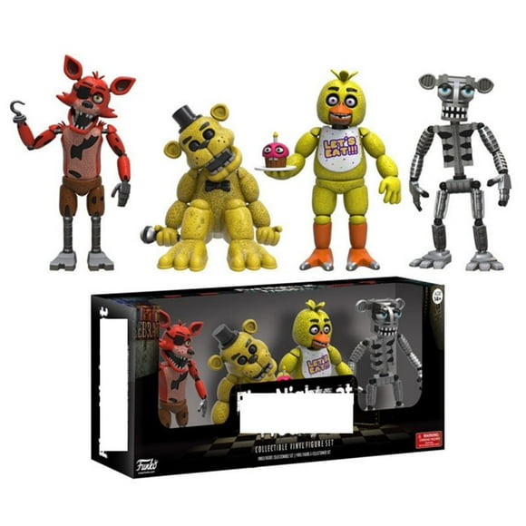 Set of 4 Five Nights at Freddy's FNAF-6" Articulated Action Figure Toys,Five Nights at Freddy's Toys,FNAF-Security Breach Series Action Figure FNAF-Toys for Kid Gift
