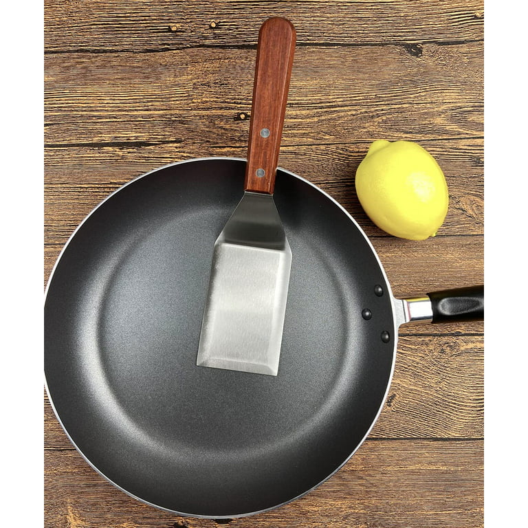KLAQQED klaqqed 2pcs metal spatulas set, metal spatula for cast iron skillet,  cooking utensils fish egg grill spatula stainless steel