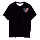 thumbnail image 4 of Camiseta de Cuello Redondo Impresa Delantera Y Trasera Del Día de la Independencia de las Mujeres, Tops Cortos Casuales para las Mujeres, 4 of 5