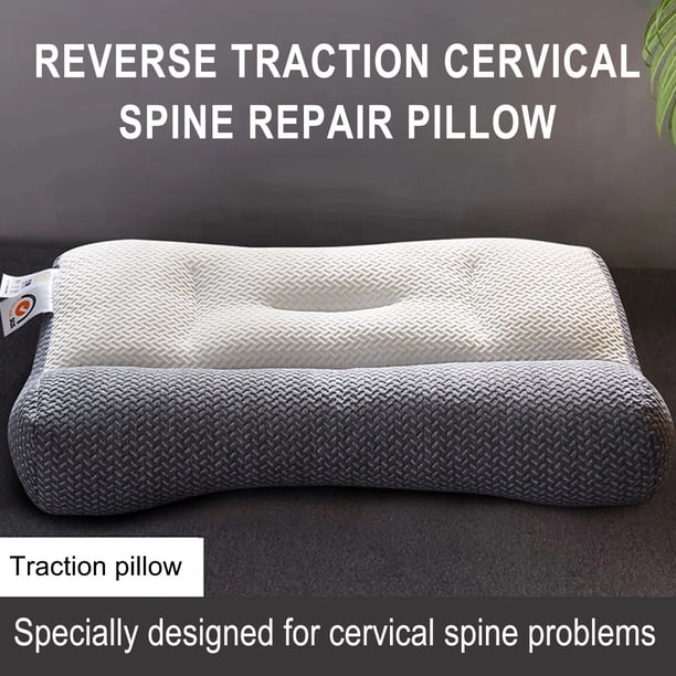 Fundas de almohada, fundas de almohada, fundas de almohada decorativas, almohada de tracción inversa, almohada para protección cervical y ayuda para dormir, núcleo de almohada, par de almohadas de lát