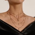 thumbnail image 3 of LYMAYTER Collier Léger Bohemia Superposé Collier Ras du Cou - Hexagone, Cristal, 3 of 6