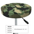 thumbnail image 2 of Uemuo Camouflage Shark Pattern Round Bar Stool Seat Covers Washable Stool Cushion Slipcover Elastic Bar Chair Covers-14 inch, 2 of 7