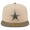 thumbnail image 2 of Men's New Era Light Beige/Olive Dallas Cowboys Two-Tone Color Pack A-Frame 59FIFTY Fitted Hat, 2 of 5