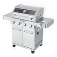 thumbnail image 6 of Monument Grills 4-Burner Propane Gas Grill with Stainless Steel Finish, Clear View Lid, LED Controls, Side Burner, 6 of 11