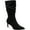 Black, variant on ALFANI Womens Black Padded Lissa Pointed Toe Stiletto Zip-Up Slouch Boot 7.5 M