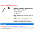 thumbnail image 2 of Headlight Connector - Compatible with 1998 - 2000 GS400 1999, 2 of 2