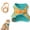 Green & Orange Spliced - L, variant on Pawras Cat Harness, Escape - Proof Cat Harness & Leash Set - Designed for Outdoor Walking of Small to Medium - Sized Cats