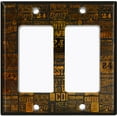 thumbnail image 2 of Metal Light Switch Wall Plate Outlet Cover (Coffee Shop Cafe Restaurant Sign Black Brown - Double Rocker), 2 of 2
