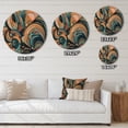 thumbnail image 4 of Designart "Boho Pastels A Pastel Artwork III" Minimalism Metal Round Wall Decor, 4 of 5
