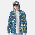 thumbnail image 6 of Rocae Dinosaur on the Beach Vacation Print Breathable Sun Protection Hoodie Quick-Dry Lightweight Long Sleeve Hoodie Unisex Running Sports Shirt, 6 of 9