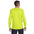 thumbnail image 5 of Gildan High Visibility Safety T-Shirt for Men 5.3oz Hi Vis Long Sleeve Work Shirt Safety Green Tee XL, 5 of 6