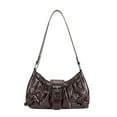 thumbnail image 2 of Gustave PU Leather Shoulder Bag for Women Y2K Top Handle Handbag Purse Trendy Underarm Hobo Clutch Bags - Brown, 2 of 9