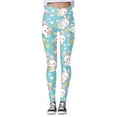 thumbnail image 3 of Easter Print High Waist Yoga Workout Leggings With Pockets Comfortable Stretchy Athletic Running Tights For Women, 3 of 6