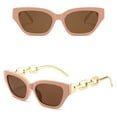 thumbnail image 3 of Bovemsi Ladies' Sun Shade Sunglasses Ladies Personality Hip Hop Metal Chain Fashion Polygon Small Frame Glasses Fishing Glasses, 3 of 4