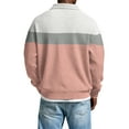 thumbnail image 4 of New Striped Waffle Knit Polo Shirt for Men Long Sleeve Textured Color Blocked Relaxed fit Collared Henley Casual Pullover T Shirt Complexion S, 4 of 4