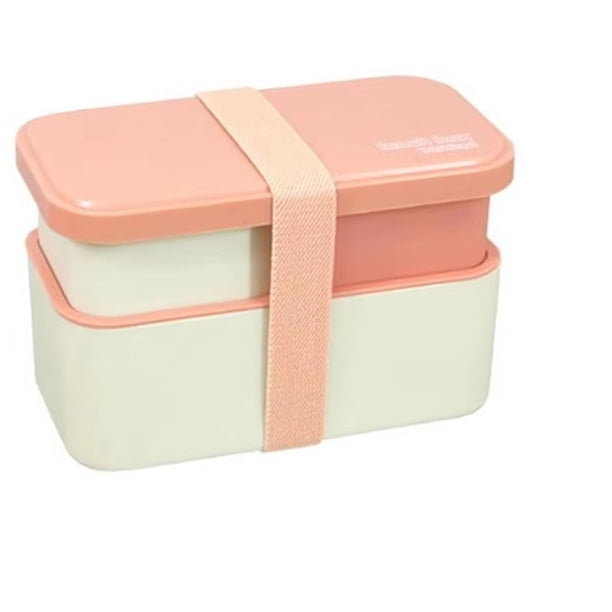 Lonchera para Adultos de 1450 Ml, Apta para Lavavajillas, Recipiente de 2 Niveles con Juego de Utensilios Extraíble y Sellado para Uso Diario A