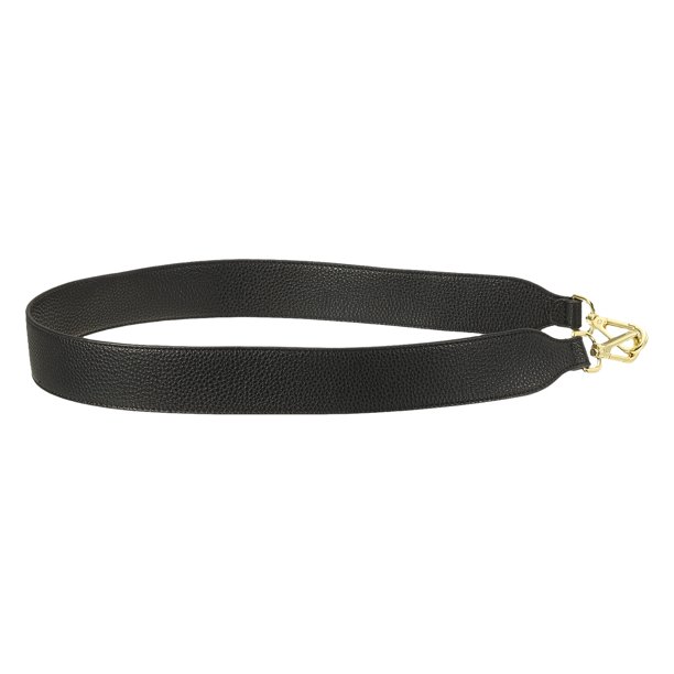 Correa de bolso de cuero de 35 pulgadas, correa cruzada de 1.5 pulgadas de ancho, reemplazo con hebillas doradas para mujeres, bolsos de mano DIY, bolsas de hombro, patrón de grano negro