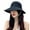 Black, variant on Women Foldable Wide Brim Straw Hats, Roll Up Sun Visors Bow Summer Beach Hat