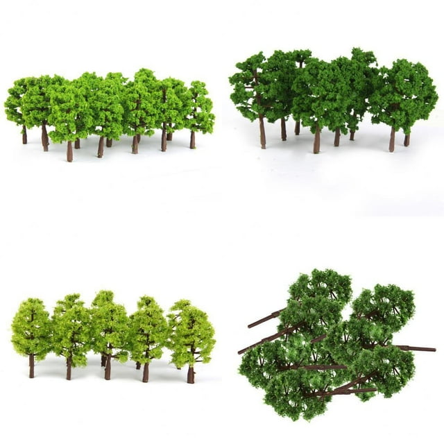 Tachiuwa Set of 80 Model Trees Layout Train Railway Street Diorama Scenery 1:150 N Scale.