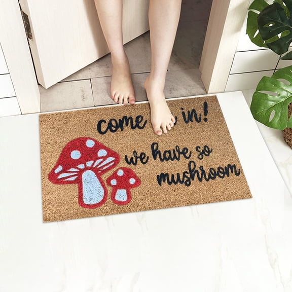 Summer Holiday Welcome Doormat, Outdoor Rug Many Beautiful Patterns Soft Absorbent Water Non-Slip Easy-Clean 15.7x23.6in Red
