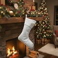 thumbnail image 4 of Velvet Christmas Stocking Soft Sock Scene Decoration Hanging Ornament Festive Display Piece Holiday Decor Sock Polyester Material Multiple Colors Available, 4 of 5