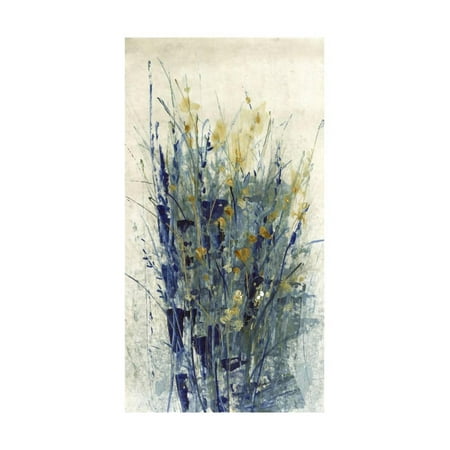 Art Tin - Indigo Floral II Print Wall Art By Tim O'toole