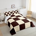 thumbnail image 3 of Castle Fairy Mid Century Checkered Twin Comforter Sets,Geometric Plaid Bedding Set, 3 of 8