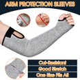 thumbnail image 2 of Mangas protectoras Okxiri resistentes a cortes, 1 par, para brazo, color gris, 2 of 7