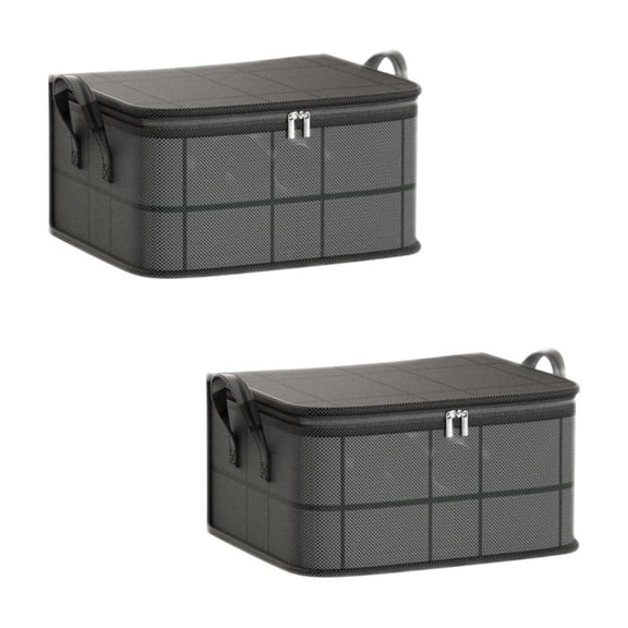 Oggfader Collapsible Fabric Storage Bins with Zipper, Foldable Closet Organizer for Clothes Toys Blankets, Sturdy Handles, Space Saving Bedroom Dorm