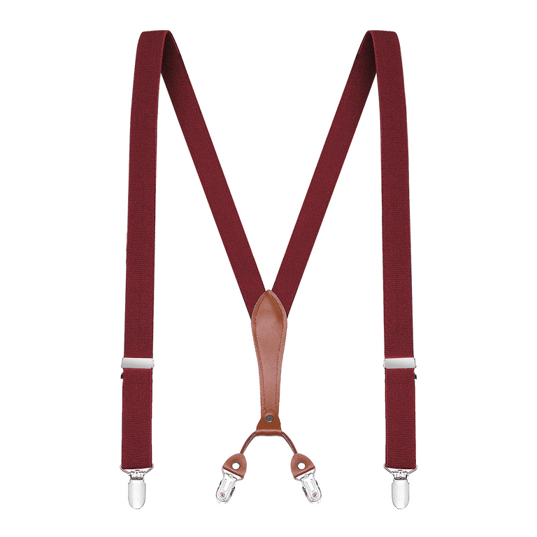 Adjustable elastic straps with leather details - Man