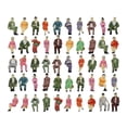 thumbnail image 4 of 50x 1:87 pintadas de personas para modelo Tren Decoración de escritorio Sunnimix Mini figuras pintadas, 4 of 7