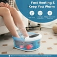 thumbnail image 6 of Gymax Foot Spa Massager Foot Bath Soak Tub with Heat Bubble Massage Beads Blue, 6 of 10