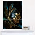 thumbnail image 1 of Design Art - Fleur Fractale Brun Bleu en Noir, 1 of 3