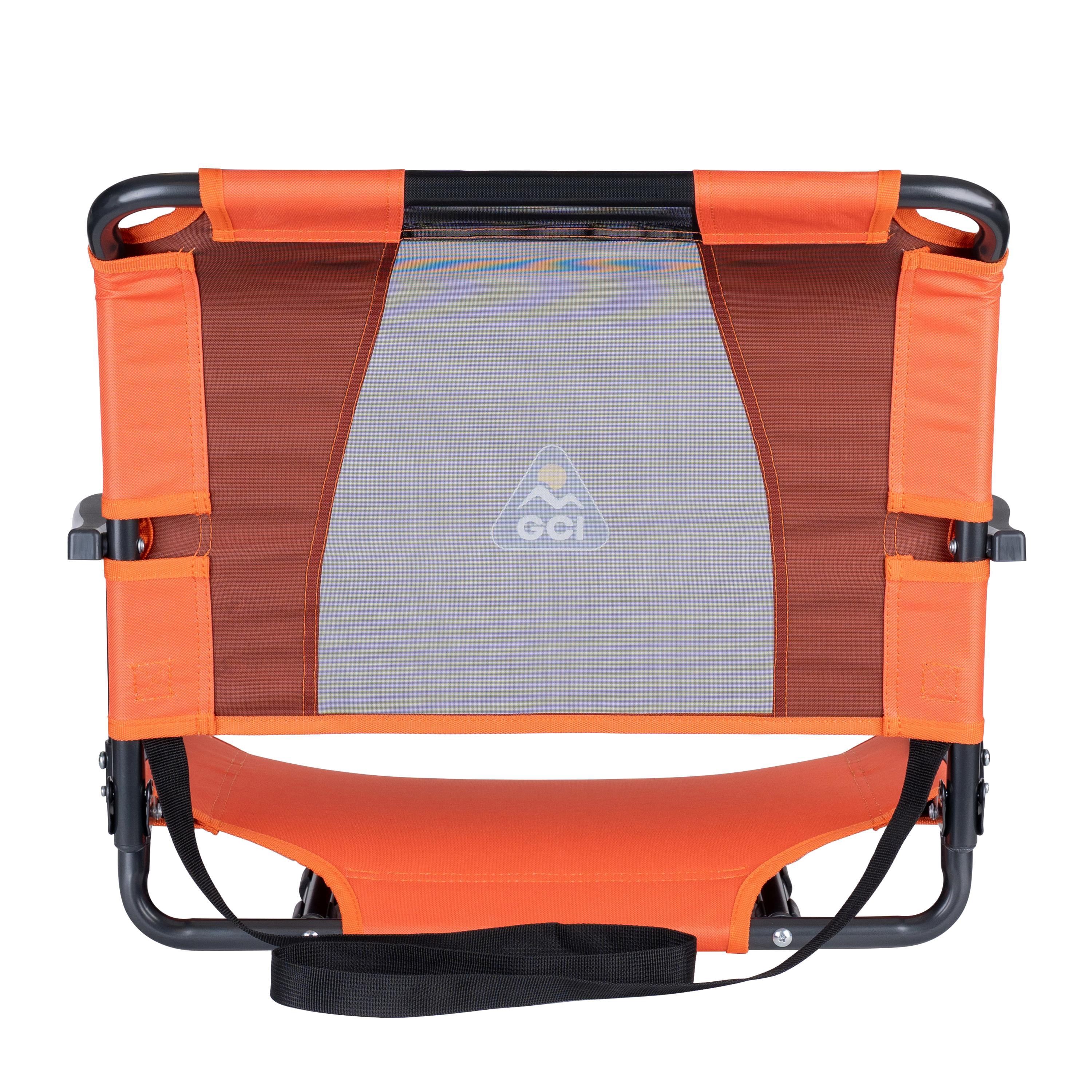 GCI Outdoor Big Comfort Stadium Seat with Armrests Orange Bleacher Chair for Back Support
