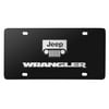 Jeep Wrangler 3D Dual Logo Black Stainless Steel License Plate