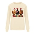 thumbnail image 4 of Byworldtasic Christmas Sweatshirt Women Cute Chicken Xmas Shirt Funny Chicks Christmas Sweatshirts Hen Farm Pullover Tops S-2XL, 4 of 6