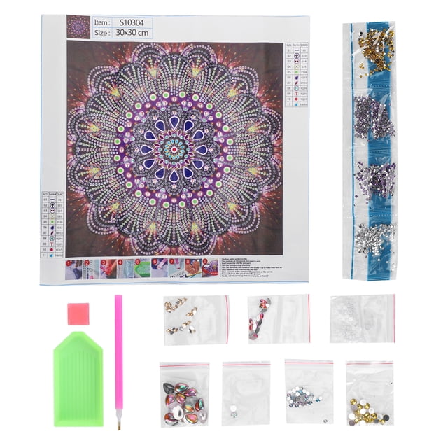 Sailing Kit de pintura de diamantes con flores de mandala, decoración DIY para sala de estar (30x30cm)