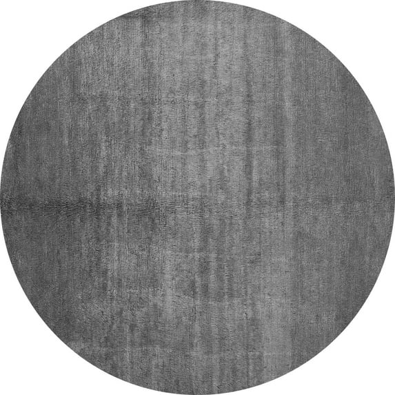 Ahgly Company Indoor Round Abstract Gray Contemporary Area Rugs, 3' Round