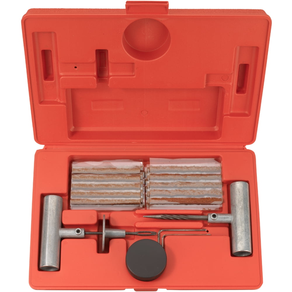 35-Pie Tooluxe 50002L Universal Tire Repair Kit to Fix Punctures and Plug Flats 