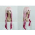 thumbnail image 5 of Unique Bargains Human Hair Wigs for Women Lady 28" Pink Wigs with Wig Cap, 5 of 6