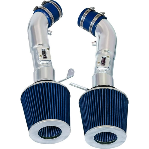 Cold Air Intake System with Heat Shield Kit Filter Combo BLUE Compatible For Nissan 370Z / Infiniti G37 / Q50 3.7L V
