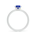 thumbnail image 2 of ANGARA Lab Grown 1.15 Ct Solitaire Blue Sapphire Engagement Ring for Women in 14K White Gold (Size-8x6mm) | September Birthstone, Anniversary, Jewelry Gift for Women | Lab-Grown Blue Sapphire Ring, 2 of 8