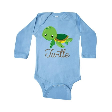 

Inktastic Little Turtle Gift Baby Boy or Baby Girl Long Sleeve Bodysuit