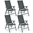 thumbnail image 1 of Costway 4PCS Patio Pliant Chaises de Salle à Manger en Aluminium Rembourré Réglable Gris, 1 of 10