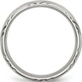 thumbnail image 2 of Stainless Steel Brushed And Polished Criss Cross Design 6mm Band (Size 8.5) Made In China sr114-8.5, 2 of 5